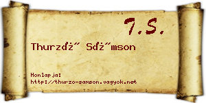Thurzó Sámson névjegykártya