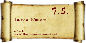 Thurzó Sámson névjegykártya