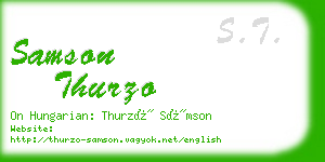 samson thurzo business card